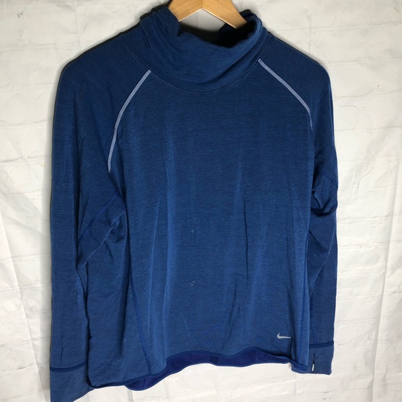 Nike Sprint Fleece Women's Running Long Sleeve Top Size XL Blue 627001-439 - Picture 8 of 11